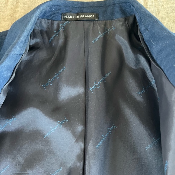 YSL Yves Saint Laurent Blazer Navy Like New Condition - Picture 8 of 8